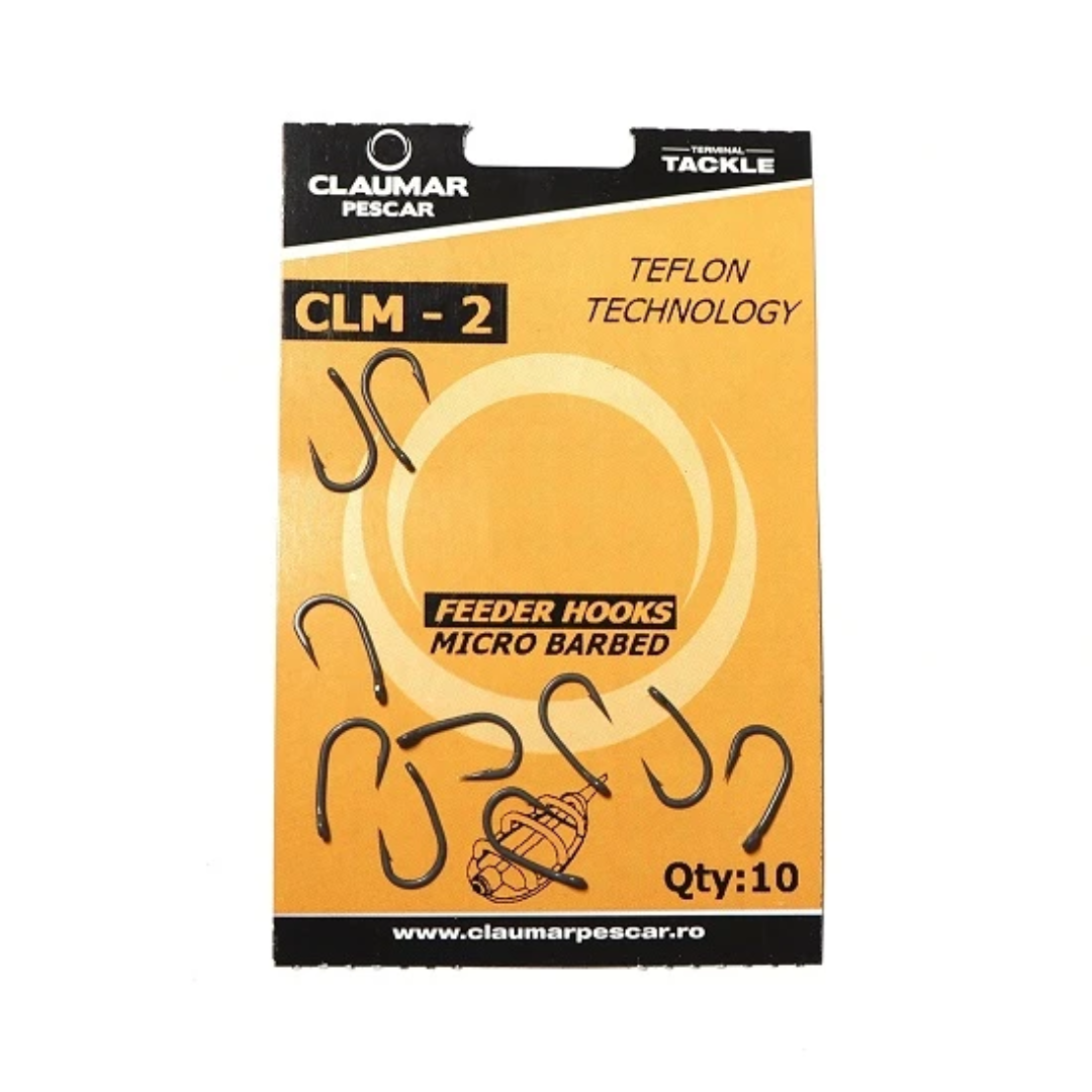 Anzuelo Feeder Claumar CLM-2 Micro Barbed Teflon Technology N.º 10 10Und
