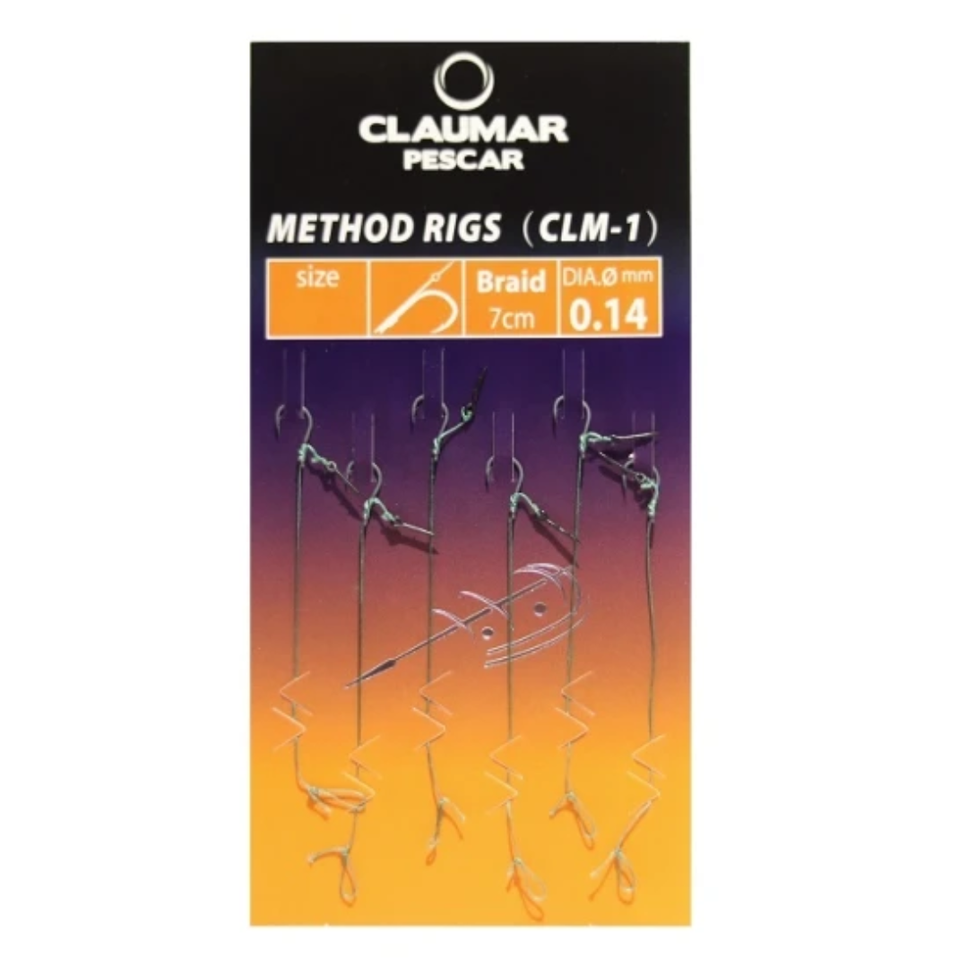 Anzuelo Feeder Con Pincho N.º10 Claumar 6Und Method Rigs Anzuelo CLM-1 N.º 8 7cm Hilo Trenzado 0.14