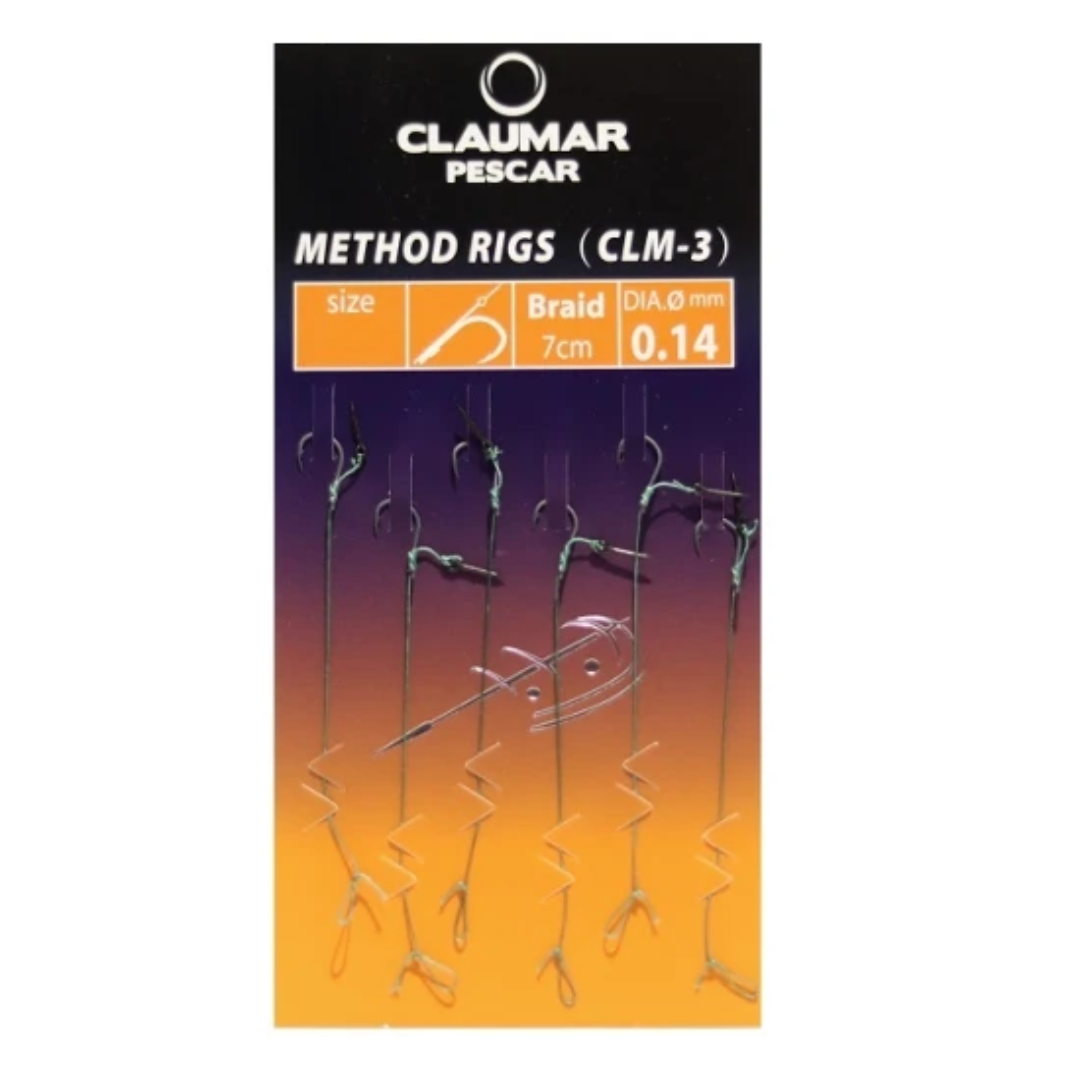 Anzuelo Feeder Con Pincho N.º10 Claumar 6Und Method Rigs Anzuelo CLM-3 NR 8 7cm Hilo Trenzado 0.14
