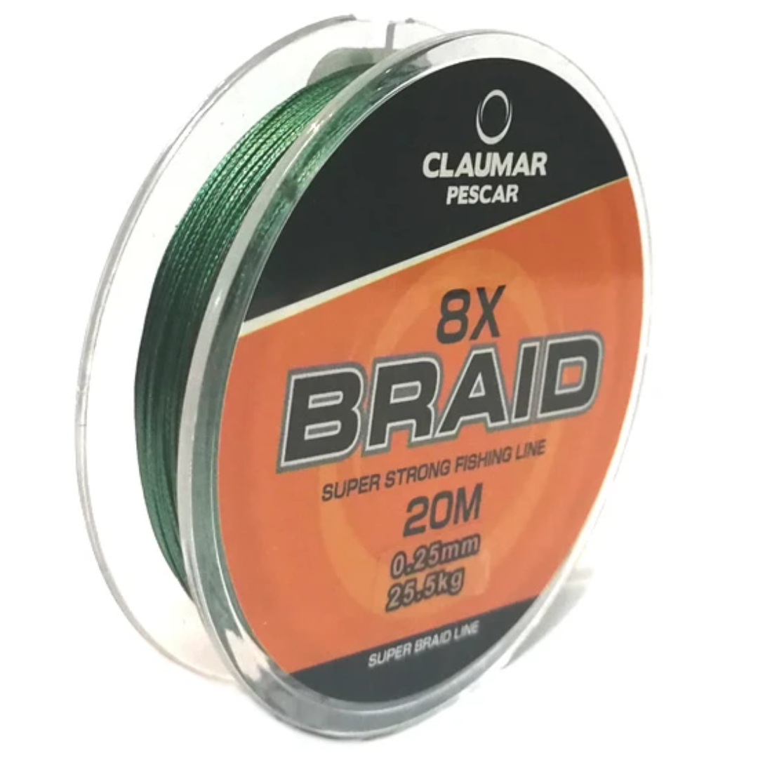 Hilo Trenzado Claumar 8X Super Braid Strong 20M 6.0Kg 0.10MM