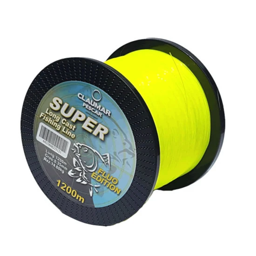 Hiro Monofilamento Claumar Super Long Cast Yellow Fluo 0.28mm 10.50Kg 1200M