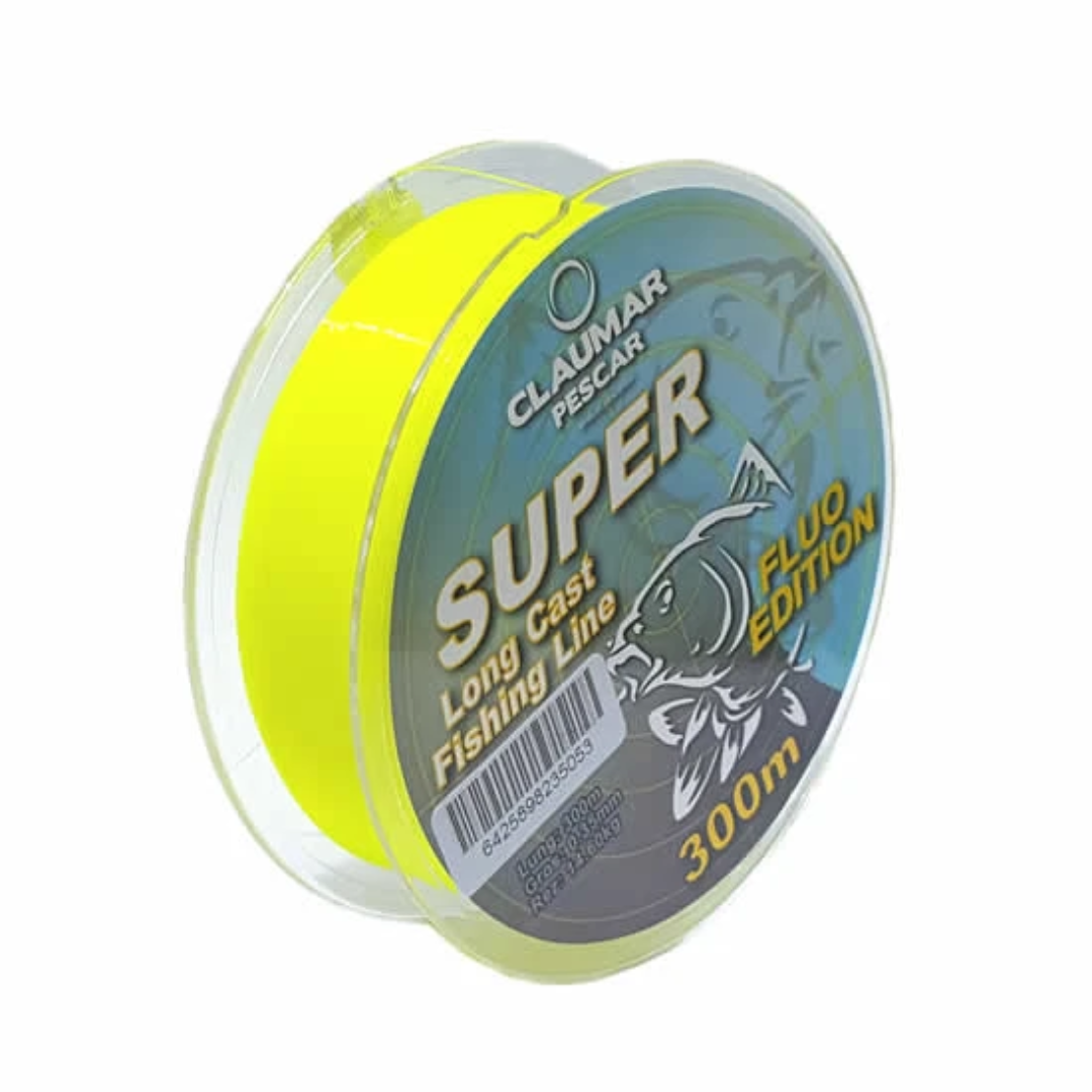 Hiro Monofilamento Claumar Super Long Cast Yellow Fluo 0.20mm 7.80Kg 300M