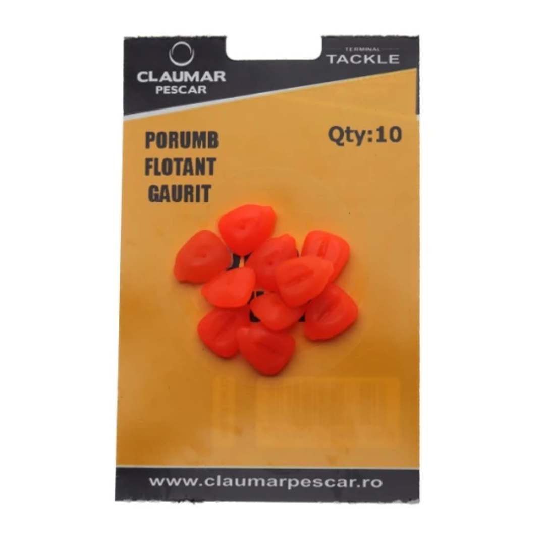 Maíz Flotante Perforado Claumar 10Und Naranja Fluo