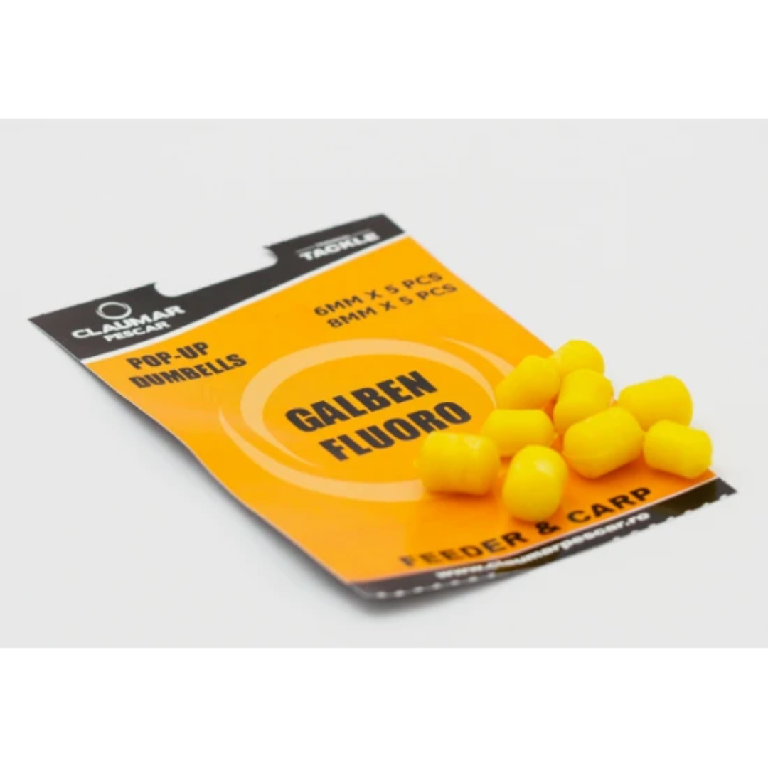 Pop Up Dumbells Claumar 10Und(5x6mm-5x8mm) Amarillo