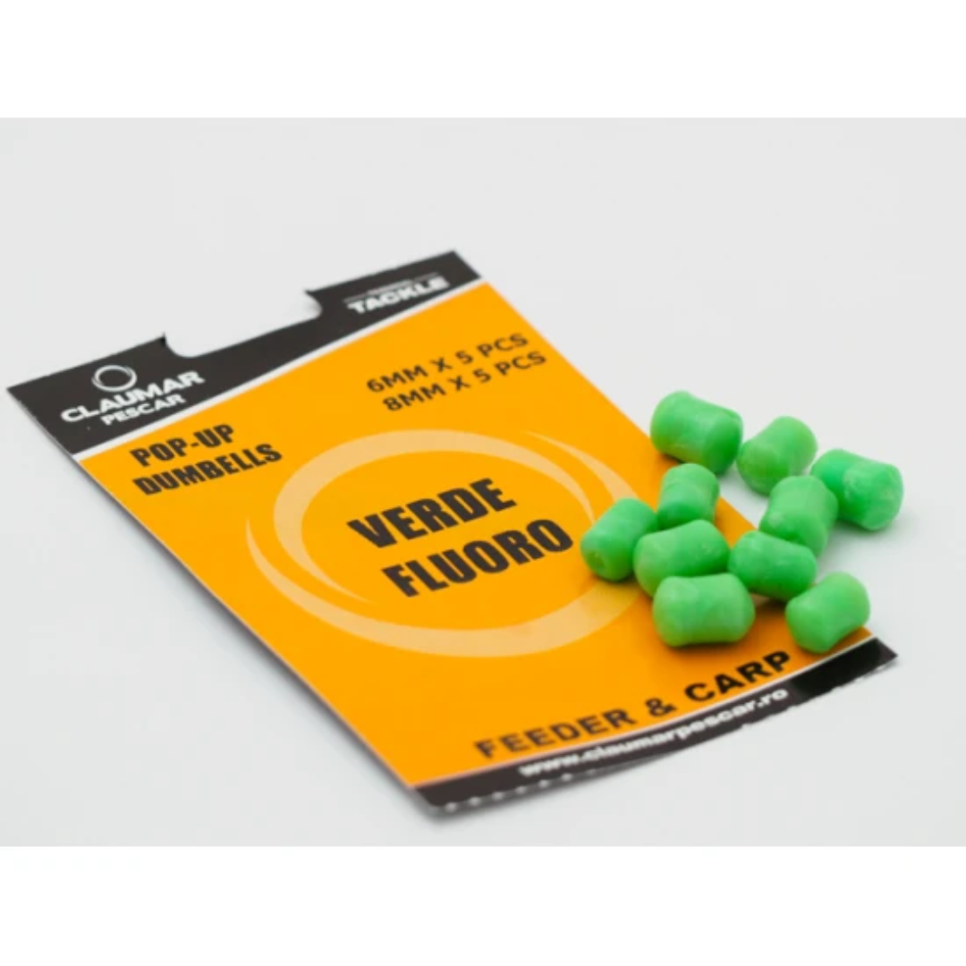 Pop Up Dumbells Claumar 10Und(5x6mm-5x8mm) Verde