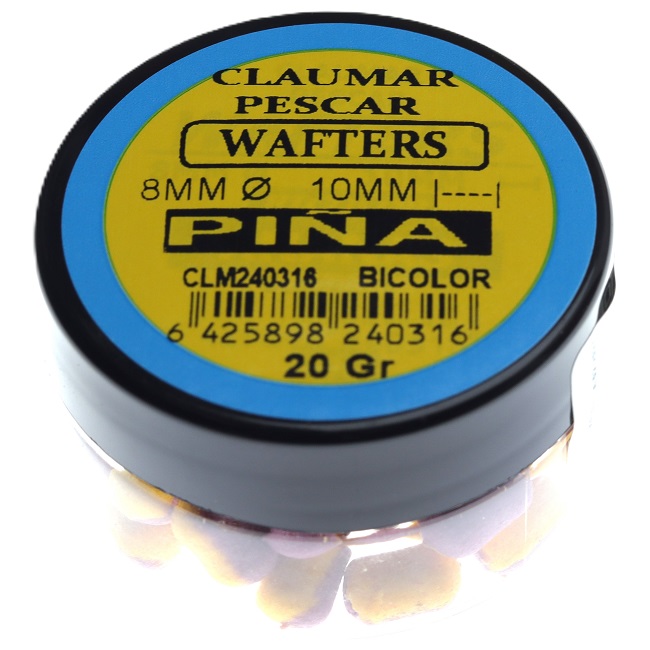 Wafters Bicolor Claumar 8mm 20g Piña Amarillo-Morado