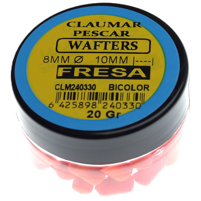 Wafters Bicolor Claumar 8mm 20g Fresa Naranja-Rosa