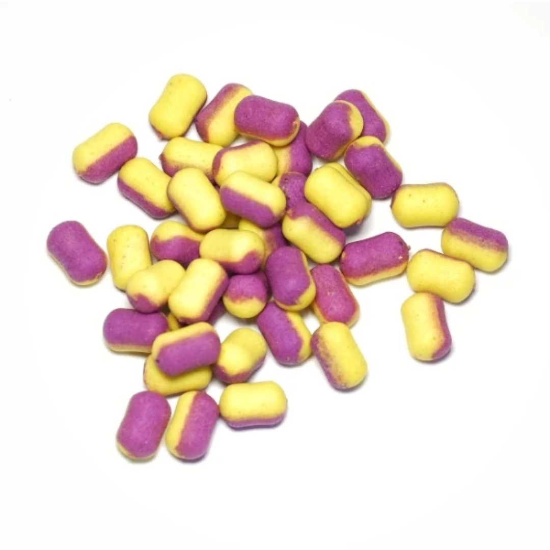 Wafters Bicolor Claumar 8mm 20g Piña Amarillo-Morado - Imagen 2
