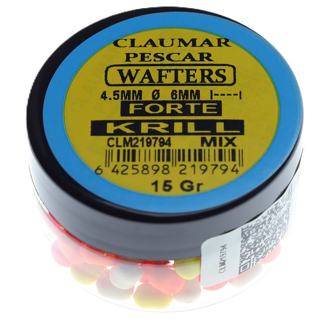Wafters Claumar Krill Forte Mix Color 15Gr 4.5-6mm
