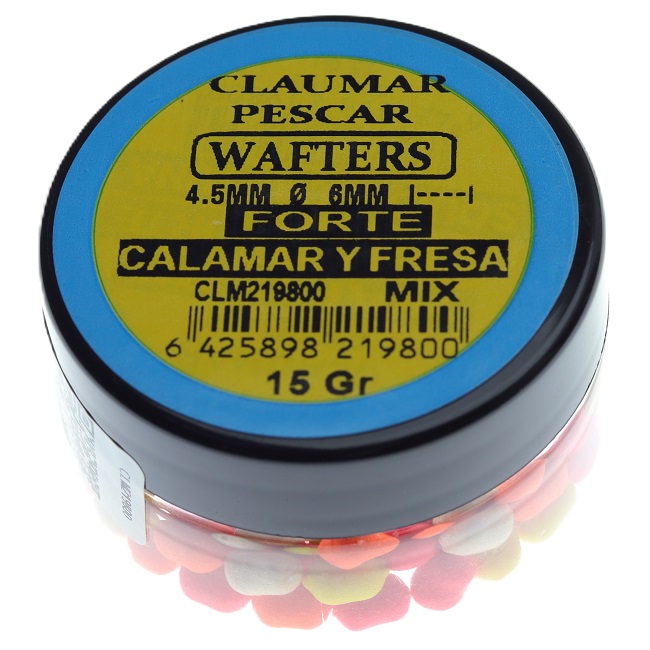 Wafters Claumar Calamar-Fresa Forte Mix Color 15Gr 4.5-6mm