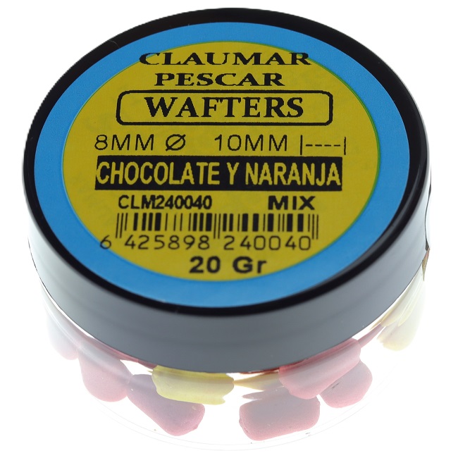 Wafters Claumar 8mm 20g Chocolate Naranja Amarillo Rosa