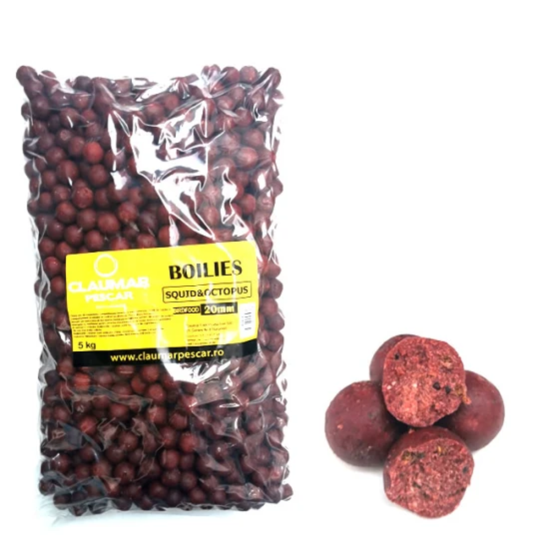 Boilies Claumar Birdfood Semi-Solubles Squid & Octopus 24mm 5 kg