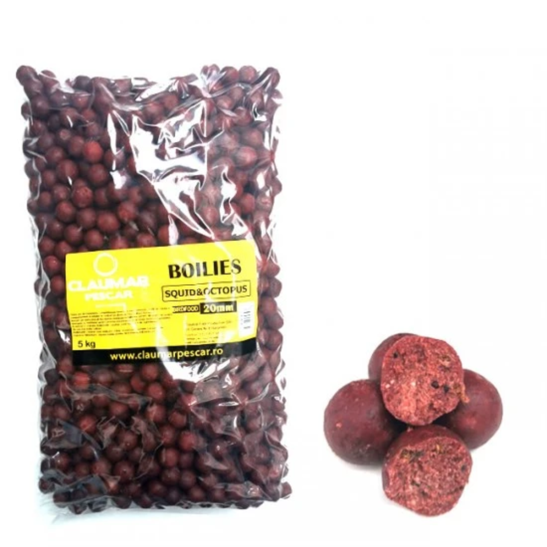Boilies Claumar Birdfood Semi-Solubles Squid & Octopus 20mm 5 kg