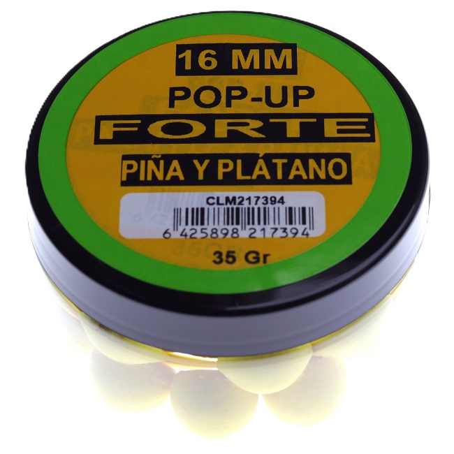 Pop Up Claumar Forte Piña & Platano Amarillo 35Gr 16mm