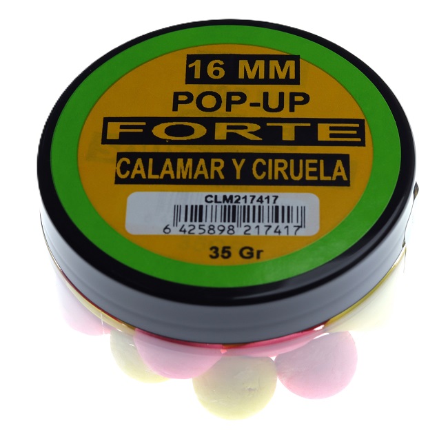 Pop Up Claumar Forte Squid & Ciruela Amarillo Rosa 35Gr 16mm
