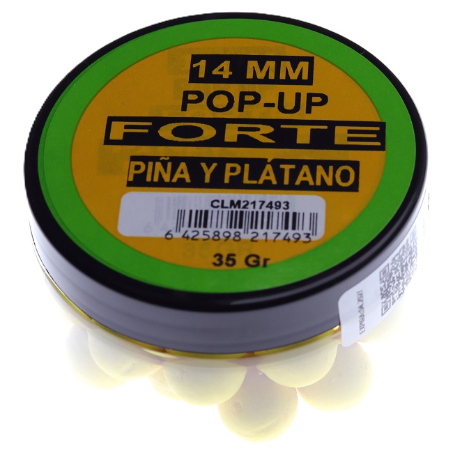 Pop Up Claumar Forte Piña & Platano Amarillo 35Gr 14mm