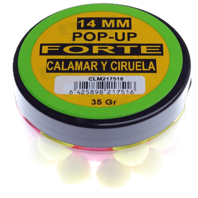 Pop Up Claumar Forte Squid & Ciruela Amarillo Rosa 35Gr 14mm