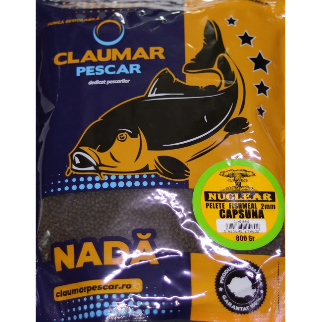 Pellets Feeder Claumar Nuclear Harina De Pescado Fresa  2mm 800gr