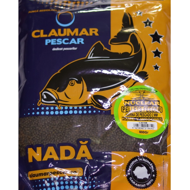 Pellets Feeder Claumar Nuclear Harina De Pescado Gusano Y Lombriz 2mm 800gr
