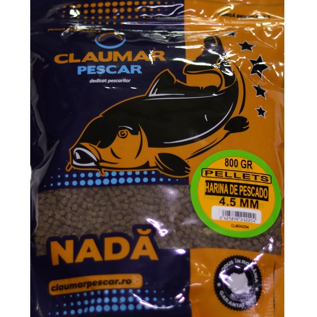 Pellets Claumar Harina De Pescado 4.5mm 800gr