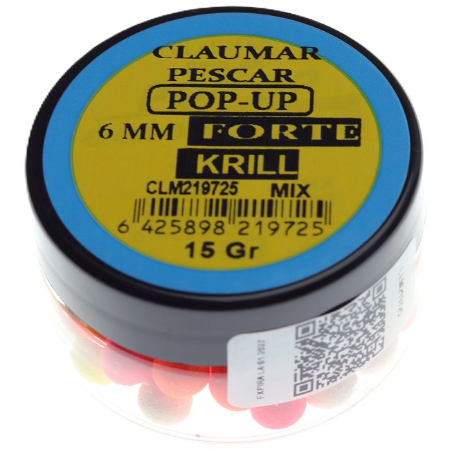 Pop Up Claumar Krill Forte Mix Color 15Gr 6mm
