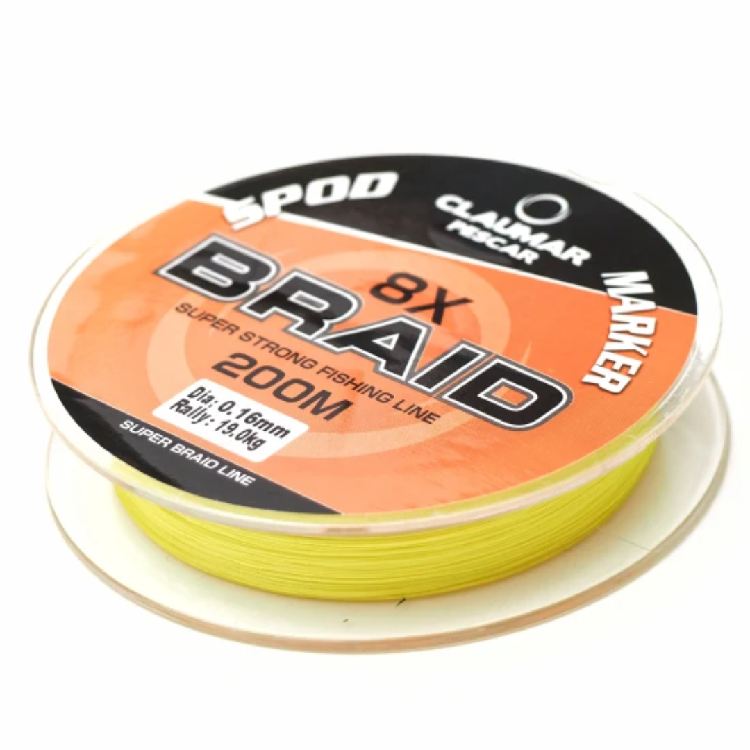 Hilo Trenzado Spod Y Marker Braid X8 Amarillo 0,16mm 200m