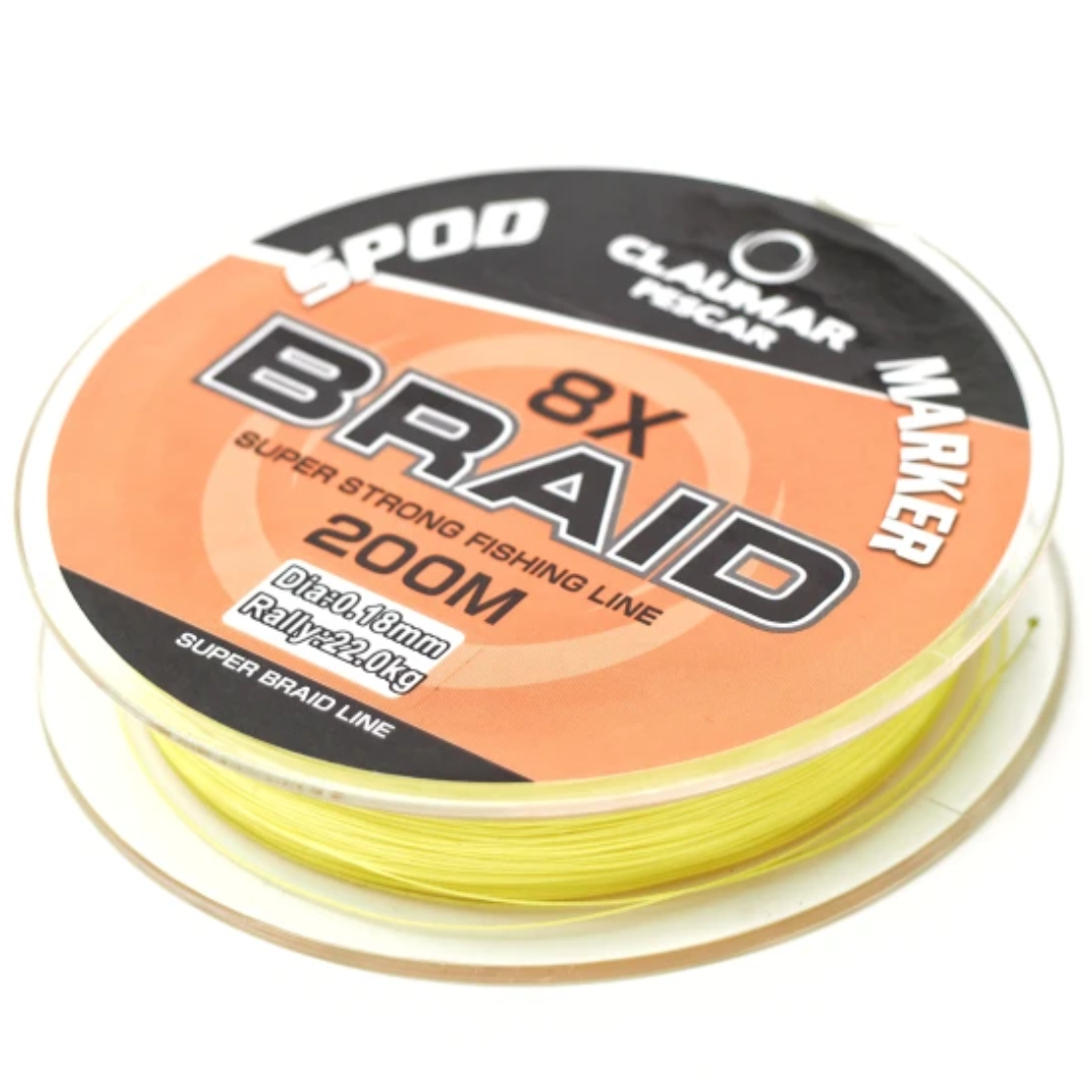 Hilo Trenzado Spod Y Marker Braid X8 Amarillo 0,18mm 200m