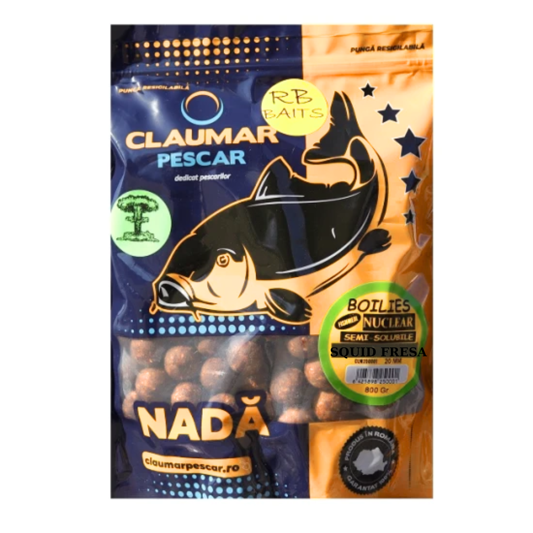 Boilies Claumar Fishmeal Nuclear Squid-Fresa 800gr 20mm