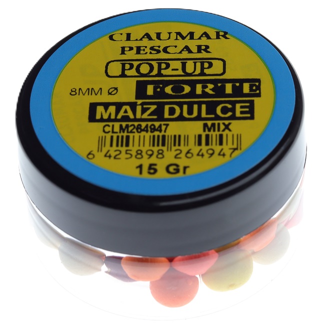 Pop Up Claumar Maiz Dulce Forte Mix Color 15Gr 8mm
