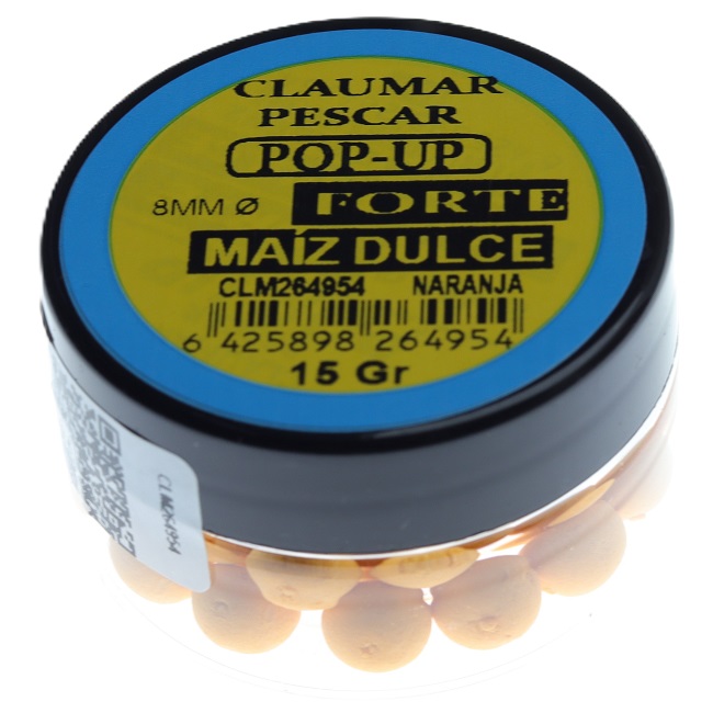 Pop Up Claumar Maiz Dulce Forte Amarillo  8mm 15Gr