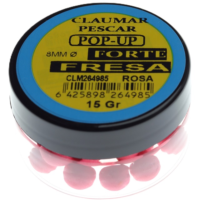 Pop Up Claumar Fresa Forte Rosa 8mm 15Gr