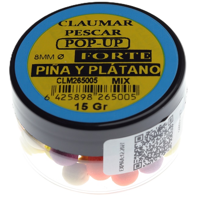 Pop Up Claumar Piña Y Platano  Forte Mix Color 15Gr 8mm