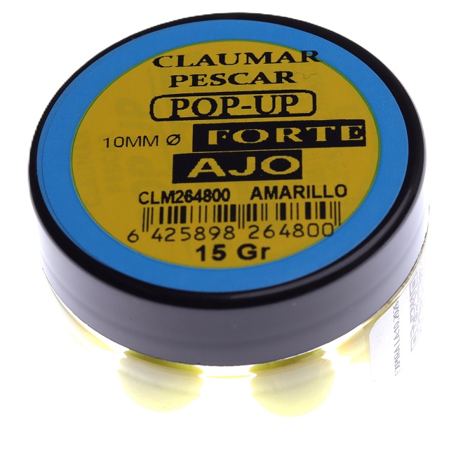 Pop Up Claumar Ajo Forte Amarillo 10mm 15Gr