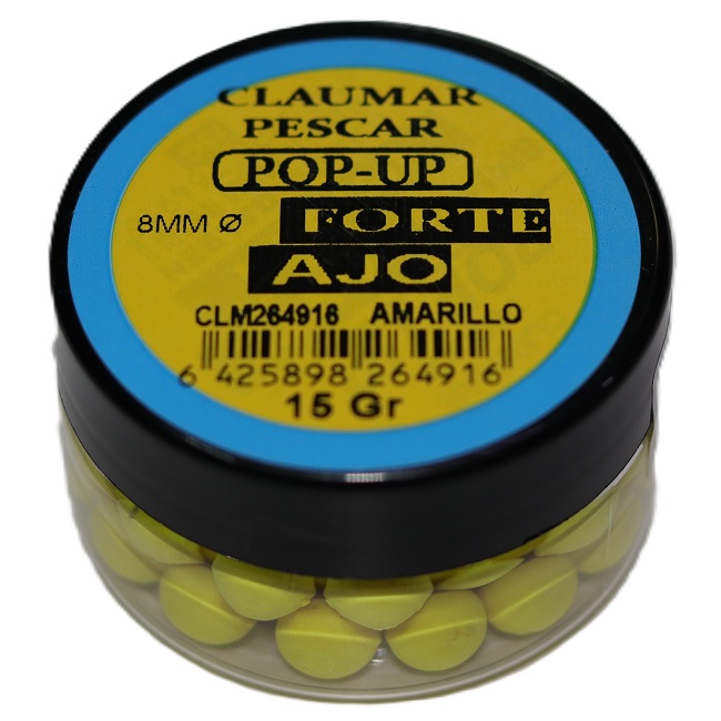 Pop Up Claumar Ajo Forte Amarillo 8mm 15Gr