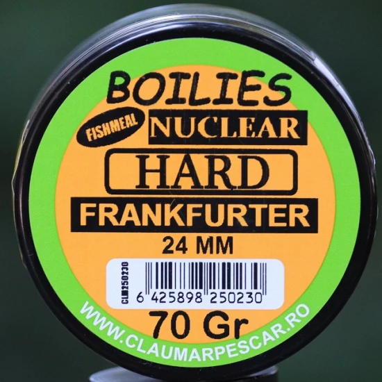 Boilies Claumar Fishmeal Nuclear Hard Frankfurter 24 mm 70 g