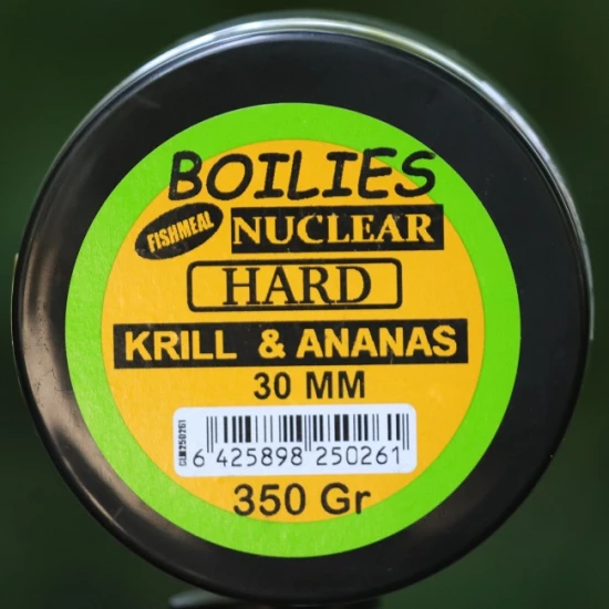 Boilies Claumar Fishmeal Nuclear Hard Krill-piña 30 mm 350 g